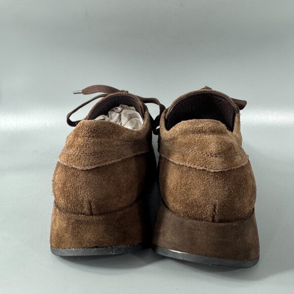 STEPHANE KELIAN Paris Brown Suede Leather Lace-up Shoes - Picture 6 of 12